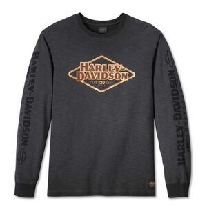 NWT MEN HARLEY DAVIDSON 120 ANNIVERSARY EDITION LONG SLEEVE TEE